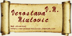 Veroslava Miulović vizit kartica